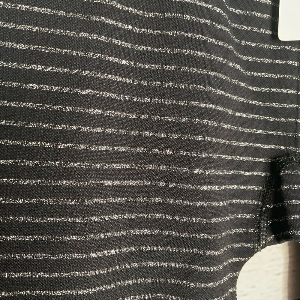 Athleta Shimmer Stripe Tight Leggings Black Silver‎ - Picture 10 of 10